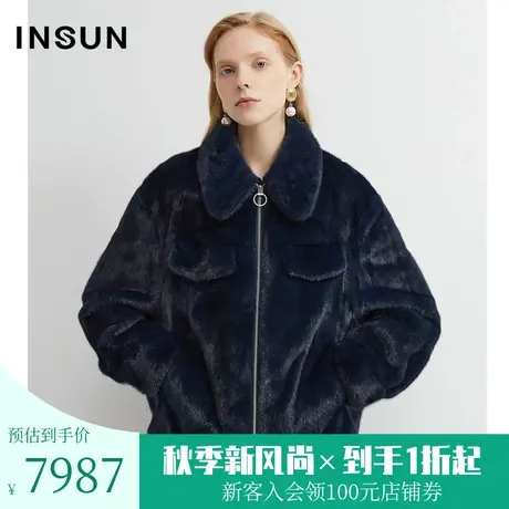 恩裳商场同款春经典时尚简约舒适潮流休闲气质款外套皮草女装商品大图