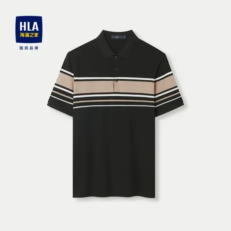 HLA/海澜之家休闲短袖POLO衫2024春夏新款柔软亲肤时尚上衣男图片