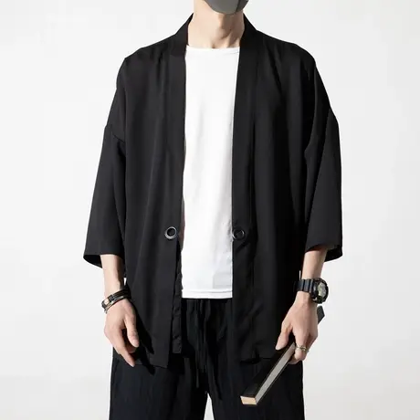 古风汉服男士仙气道袍中国风男装夏季国潮开衫唐装衬衫防晒衣外套商品大图