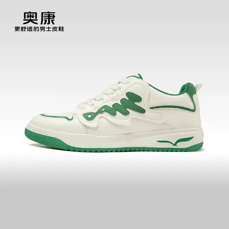 奥康男鞋春秋季新款潮流休闲鞋舒适轻质透气软底百搭运动板鞋商品大图