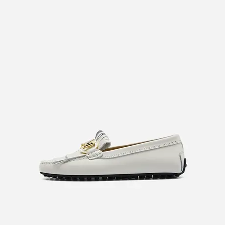 Nine West/玖熙2023年新款豆豆鞋平底流苏乐福鞋女舒适一脚蹬单鞋图片