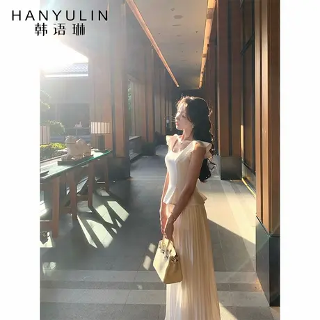 韩语琳 轻奢气质女神范高级感套装夏季2025马甲背心阔腿裤两件套图片