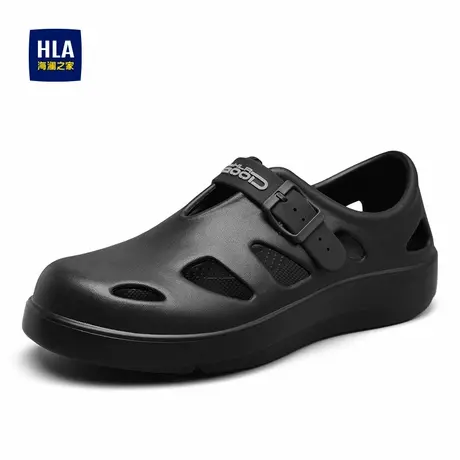 HLA/海澜之家男鞋新款夏季经典透气舒适洞洞鞋休闲户外包头凉鞋男商品大图