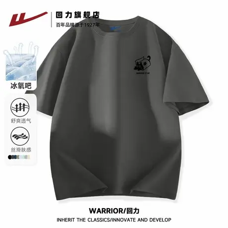 回力冰丝网眼短袖T恤男士夏季潮流圆领速干体恤衫大码休闲半袖男S商品大图