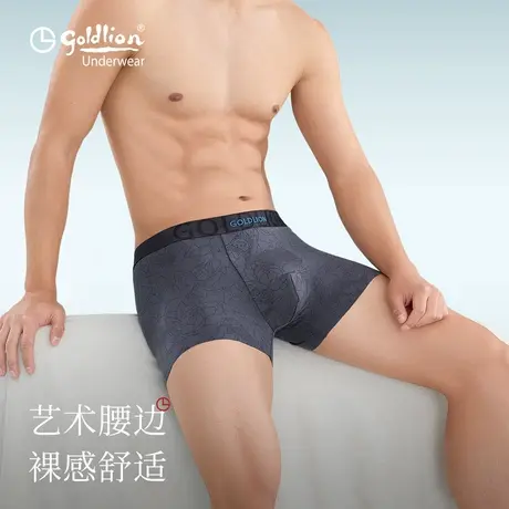 金利来男士内裤男生冰丝无痕莫代尔印花四角平角大码底2025年春季商品大图