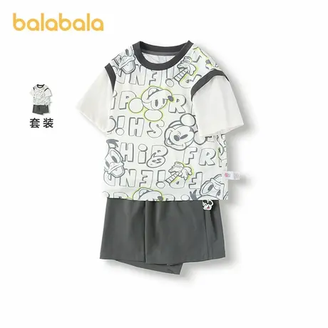 【迪士尼IP】巴拉巴拉童装儿童短袖套装男童女童两件套2025夏新款图片