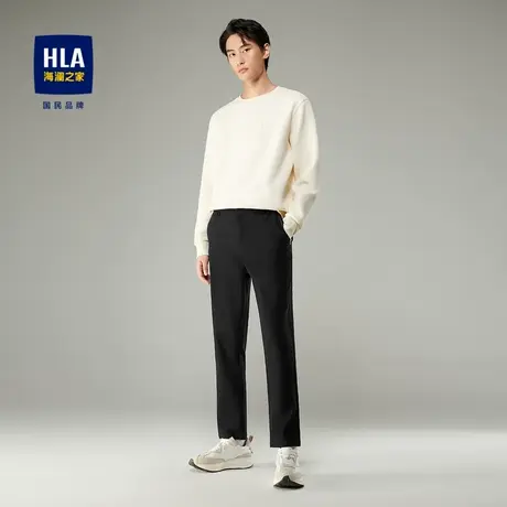 HLA/海澜之家舒适弹力休闲裤2023秋冬新款三国系列直筒合体裤子男图片
