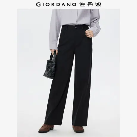 佐丹奴裤子女装磨毛五袋款高腰直筒梭织休闲长裤 05415674商品大图