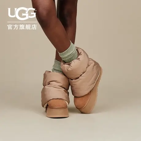 UGG冬季女士舒适时尚厚底双面袜筒经典迷你休闲短靴雪地靴1158275商品大图