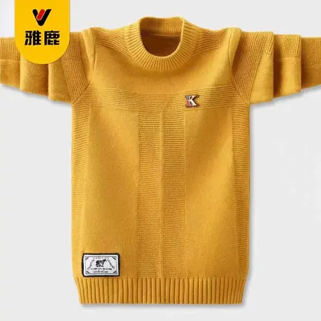 雅鹿童装男童2025新款春季中大童儿童毛衣儿童上衣男孩女孩针织衫图片