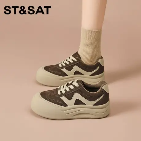 星期六厚底板鞋女2025新款秋季复古德训鞋女款休闲运动鞋女鞋商品大图