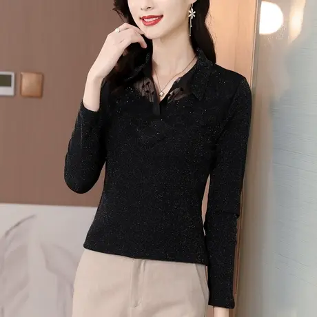 今年新款甜辣上衣设计感欧货洋气内搭打底衫女冬加绒欧洲站小衫潮图片