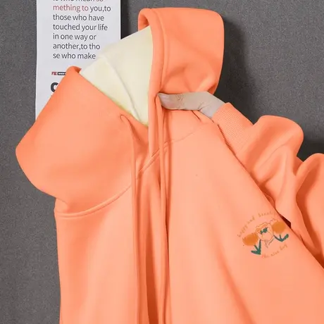 即墨卫衣女秋冬款加绒加厚2023新款爆款小个子女士连帽冬季外套女图片