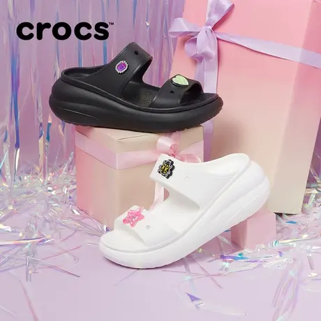 Crocs卡骆驰泡芙凉鞋洞洞鞋坡跟鞋户外厚底沙滩鞋女鞋|207670图片