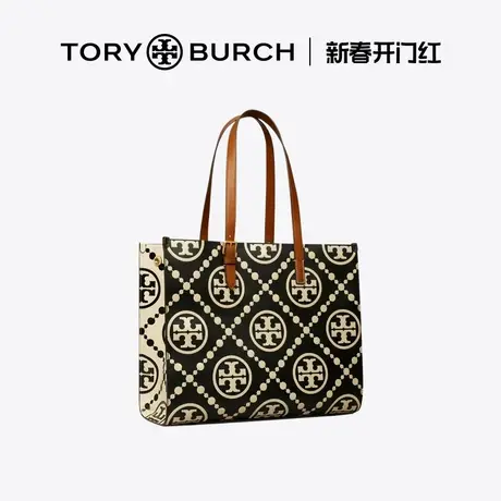 【12期免息】TORY BURCH汤丽柏琦T MONOGRAM中号手提托特包138919商品大图