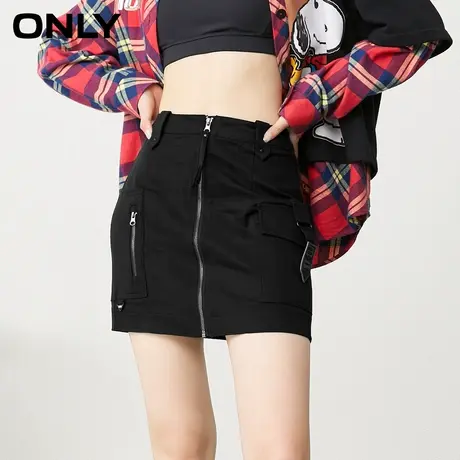 ONLY奥莱春季新款短款高腰Z字大口袋工装风半身裙女图片