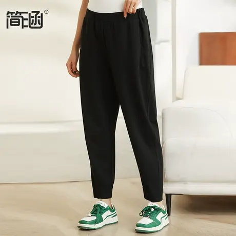简涵大码女装新款高端轻奢早秋2022新款秋季长裤加肥加大胖mm裤子图片
