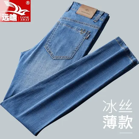 夏季薄款牛仔裤男宽松直筒修身男裤夏天长裤男士弹力百搭裤子男款商品大图