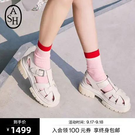 ASH女鞋新款SAND系列时尚大圆头厚底罗马凉鞋增高休闲凉鞋女商品大图