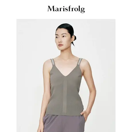 【商场同款】Marisfrolg玛丝菲尔夏季新款气质V领简约背心吊带图片