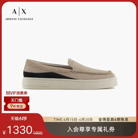 ARMANI EXCHANGE/阿玛尼2025夏季新款一脚蹬绒面革乐福鞋休闲鞋商品大图