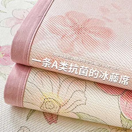雅鹿A类母婴级小清新冰丝凉席夏天2025新款夏季藤席空调席软席子商品大图