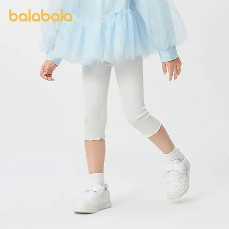 【商场同款】巴拉巴拉女童打底裤儿童裤子2025夏七分裤舞蹈休闲裤商品大图