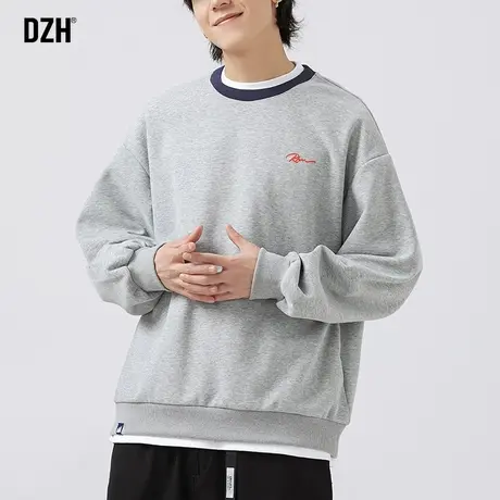 男士长袖卫衣男款2023秋季新款潮牌男装衣服美式重磅打底外套上衣商品大图