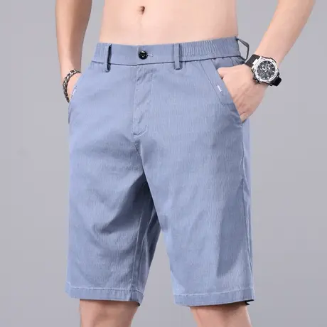 西装短裤男士夏季薄款冰丝休闲中裤男裤五分裤子马裤2024新款夏天商品大图