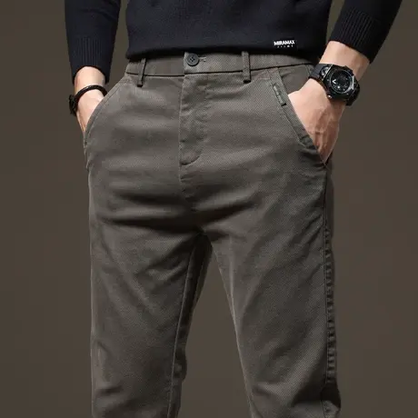 春秋款弹力休闲长裤男士修身直筒西装西裤男裤子男款夏季西服男装商品大图