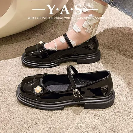 爆款玛丽珍女鞋2024年新款高跟夏季百搭法式复古粗跟单鞋小皮鞋春商品大图