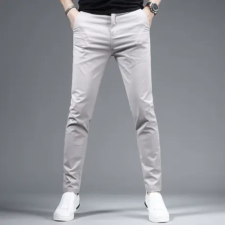 男士休闲裤夏季轻薄款2023新款修身小脚弹力休闲百搭商务男生裤子商品大图
