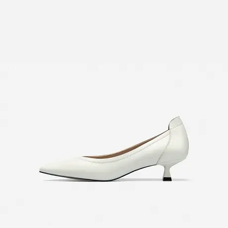 Nine West/玖熙2023年春季新款单鞋女简约通勤小猫跟中跟女鞋气质图片