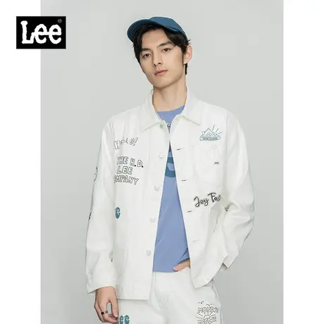 Lee商场同款22春季新品舒适白色男工装夹克外套LMT0015795TQ-005图片