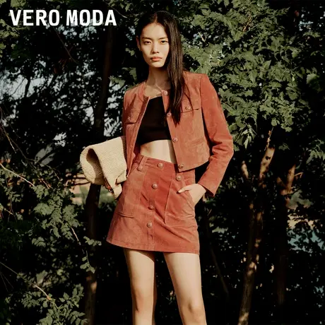 【美拉德】Vero Moda皮衣24秋冬新款廓形外套半身裙套装323310012图片