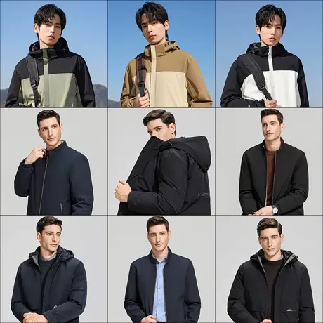 【秋冬外套合集】罗蒙男士冲锋夹克衣服2025秋季新款保暖羽绒服y商品大图