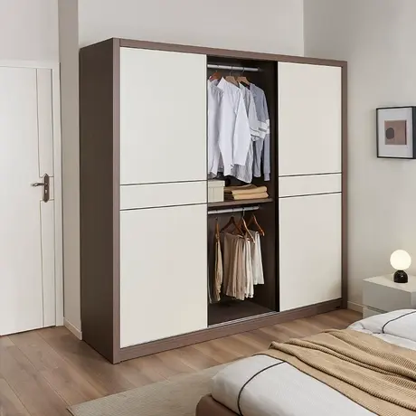 政府补贴全友家居现代简约移门衣橱成品卧室家用小户型推拉门衣柜商品大图