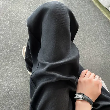 天丝阔腿牛仔裤女2023年春夏薄款高腰垂感窄版宽松小个子直筒长裤商品大图