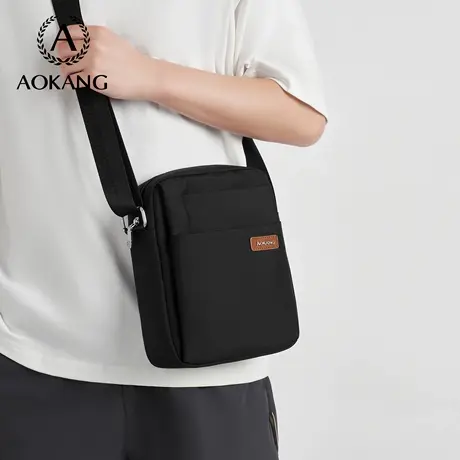 奥康男包2025新款男士大容量斜挎包休闲牛津帆布包通勤单肩小背包图片