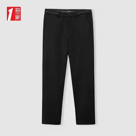 海一家保暖舒适加绒长裤2023冬季新款商务基础直筒中年男士休闲裤商品大图