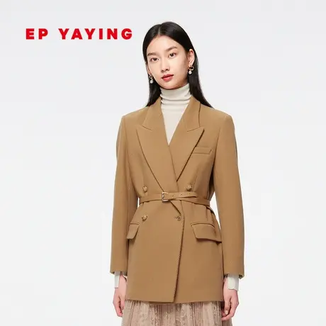 EP雅莹女装 经典一手长绵羊毛毛呢大衣外套 商场同款8213A商品大图