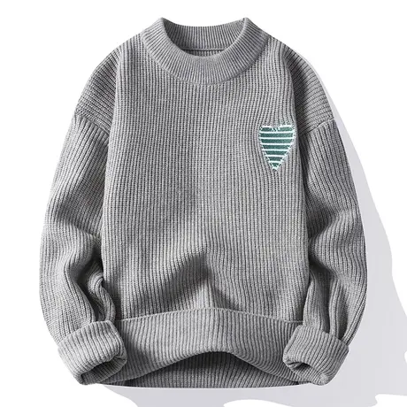 毛衣男秋冬季潮牌2023新款针织衫男秋冬款宽松休闲青少年保暖毛衫商品大图