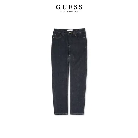 【38上新季】GUESS 女士水洗通勤风纯色直筒修身牛仔裤商品大图