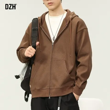 男士开衫运动卫衣男连帽美式重磅新款休闲男装连帽衫秋季外套潮牌商品大图