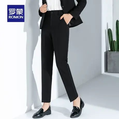 罗蒙女士西裤2024春季商务休闲高腰弹力百搭长裤子正装职业工装裤商品大图