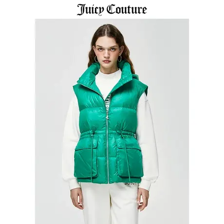 Juicy Couture橘滋羽绒服女美式冬季新款鹅绒立领背心马甲外套女商品大图