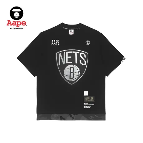 Aapex NBA潮流联名男装迷彩拼接字母印花潮流短袖T恤9557XXI商品大图