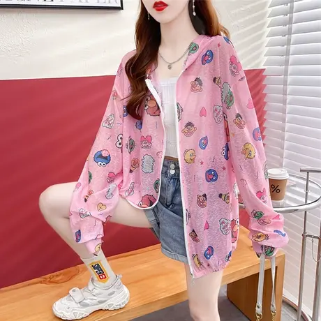 户外透气防晒衣女夏季韩版宽松大码女装薄款冰丝防晒服空调衫外套商品大图