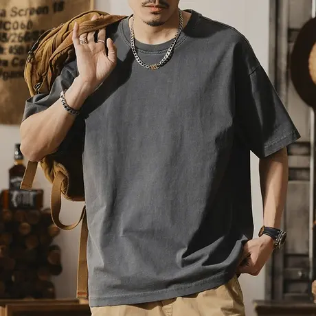 Modi Nick/摩帝尼克时尚百搭夏季男士短袖t恤纯棉潮流圆领男款T恤商品大图