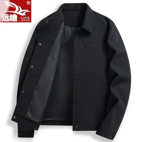 外套男春秋款翻领工装上衣2023新款潮牌宽松秋季男士休闲夹克男款商品大图
